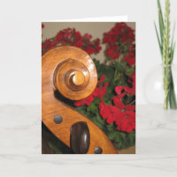 De Rol van de cello bloeit wenskaart