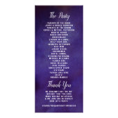 De Romance in Bloom Wedding Collectie - Programma (Achterkant)