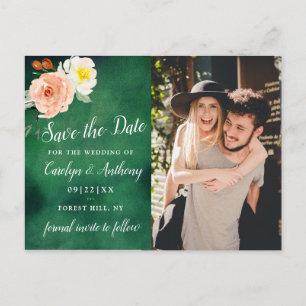 De Romance in het Collectie Bloom Wedding Aankondigingskaart