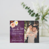 De Romance in het Collectie Bloom Wedding Aankondigingskaart (Staand voorkant)