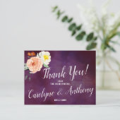 De Romance in het Collectie Bloom Wedding Aankondigingskaart (Staand voorkant)