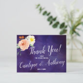 De Romance in het Collectie Bloom Wedding Aankondigingskaart (Staand voorkant)