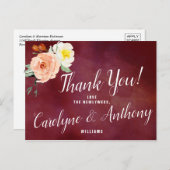 De Romance in het Collectie Bloom Wedding Aankondigingskaart (Voorkant / Achterkant)