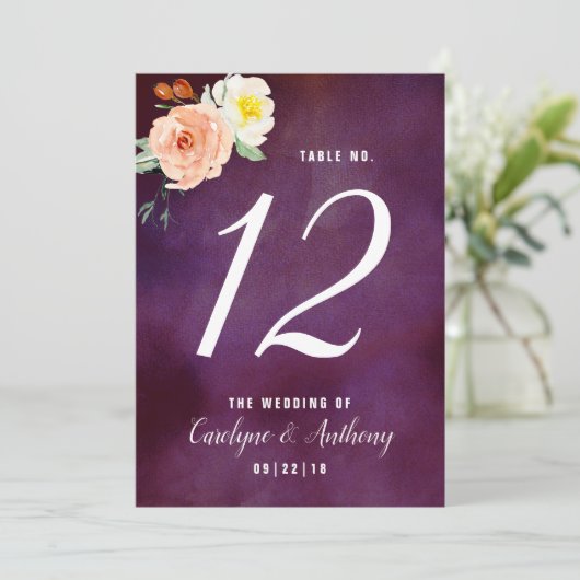 De Romance in het Collectie Bloom Wedding Kaart (Staand voorkant)