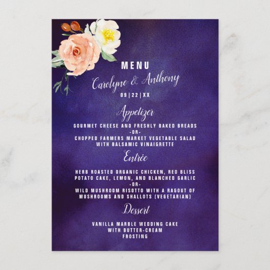 De Romance in het Collectie Bloom Wedding Menu (Voorkant)