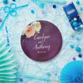 De Romance in het Collectie Bloom Wedding Papieren Bordje (Feest)