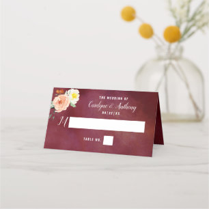 De Romance in het Collectie Bloom Wedding Plaatskaartje