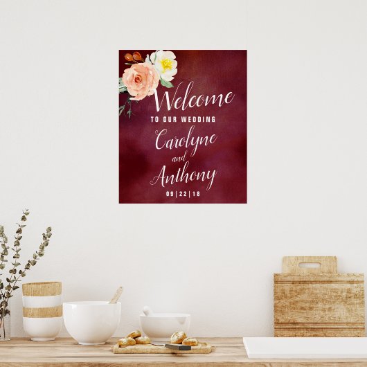 De Romance in het Collectie Bloom Wedding Poster (Keuken)