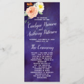 De Romance in het Collectie Bloom Wedding Programmakaart (Voorkant)