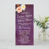 De Romance in het Collectie Bloom Wedding Programmakaart (Staand voorkant)