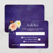 De Romance in het Collectie Bloom Wedding RSVP Kaartje (Voorkant / Achterkant)