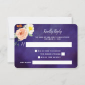 De Romance in het Collectie Bloom Wedding RSVP Kaartje (Voorkant)