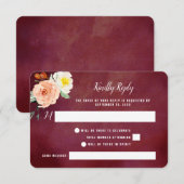 De Romance in het Collectie Bloom Wedding RSVP Kaartje (Voorkant / Achterkant)