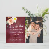 De Romance in het Collectie Bloom Wedding Save The Date (Staand voorkant)