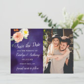 De Romance in het Collectie Bloom Wedding Save The Date (Staand voorkant)