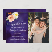 De Romance in het Collectie Bloom Wedding Save The Date (Voorkant / Achterkant)