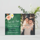 De Romance in het Collectie Bloom Wedding Save The Date (Staand voorkant)