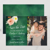 De Romance in het Collectie Bloom Wedding Save The Date (Voorkant / Achterkant)