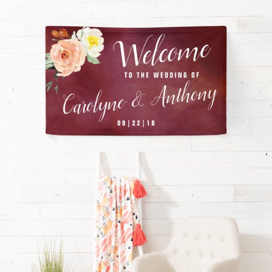 De Romance in het Collectie Bloom Wedding Spandoek (Insitu)
