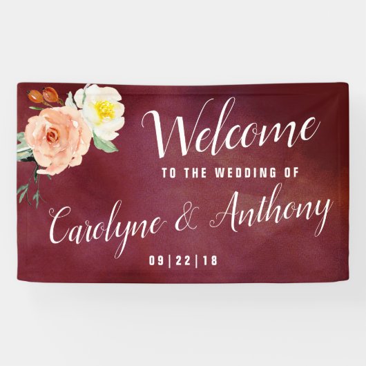 De Romance in het Collectie Bloom Wedding Spandoek (Horizontaal)