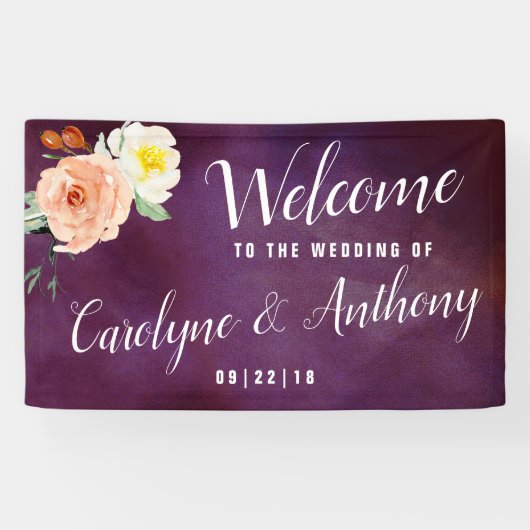 De Romance in het Collectie Bloom Wedding Spandoek (Horizontaal)