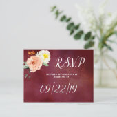 De Romance in het Collectie Bloom Wedding Uitnodiging Briefkaart (Staand voorkant)