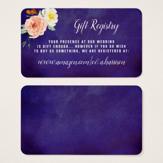 De Romance in het Collectie Bloom Wedding Visitekaartje (Voorkant /achterkant)