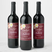 De Romance in het Collectie Bloom Wedding Wijn Etiket (Flessen)