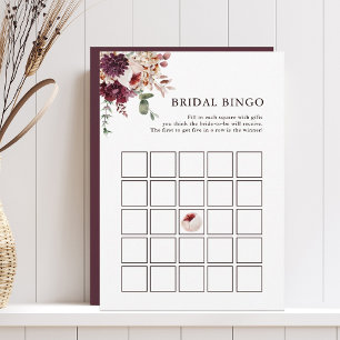 De Romance van de herfst Floral Bridal Bingo Edita Kaart