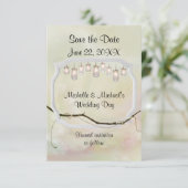 De Romance van de tuin sparen de Datum Save The Date (Staand voorkant)