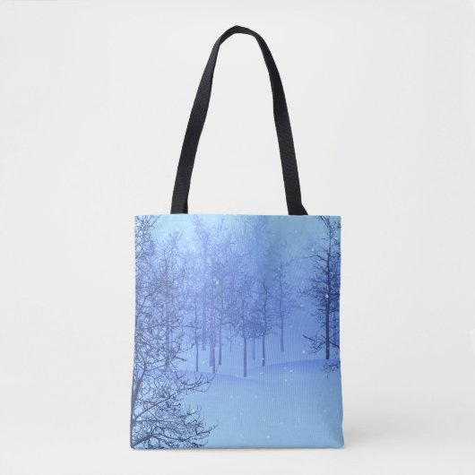 De Romance van een mystieke winterse Bos op een Tote Bag (Voorkant)