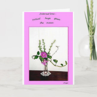 De romance van Internet Bedankkaart