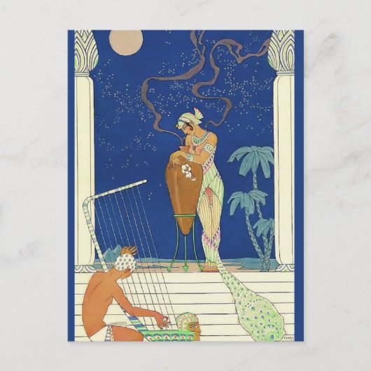 De Romance van Perfume Egypt door George Barbier Briefkaart (Voorkant)