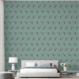 De Romance van Silk Aqua Behang