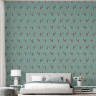 De Romance van Silk Aqua Behang