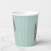 De Romance van Silk Aqua Papieren Bekers (Links)