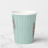 De Romance van Silk Aqua Papieren Bekers (Rechts)