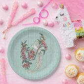 De Romance van Silk Aqua Papieren Bordje (Feest)