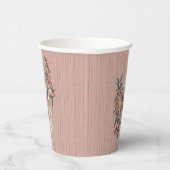 De Romance van Silk Peach Papieren Bekers (Rechts)