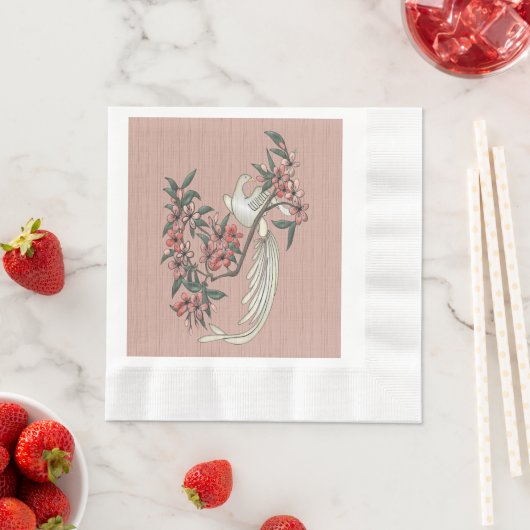 De Romance van Silk Peach Servet (Insitu)