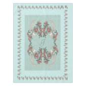 De Romance van zijde met Monogram 52 "x 70" Aqua Tafelkleed (Voorkant)