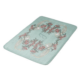 De Romance van zijde met Monogram Aqua Badmat