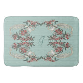 De Romance van zijde met Monogram Aqua Badmat (Voorkant)