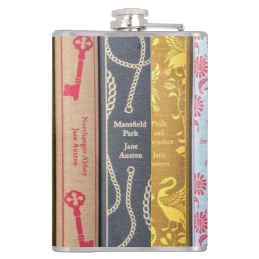 De romans van Jane Austen Heupfles (Achterkant)