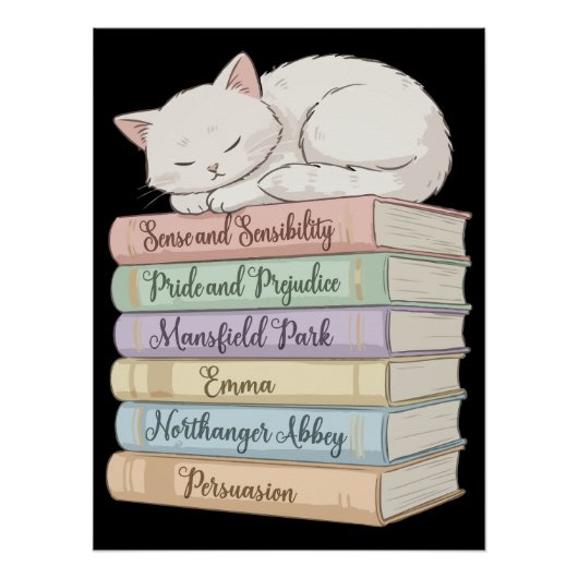 De romans van Jane Austen IX Perfect Poster (Voorkant)