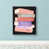 De romans van Jane Austen V Canvas Afdruk (Insitu (Houten vloer))
