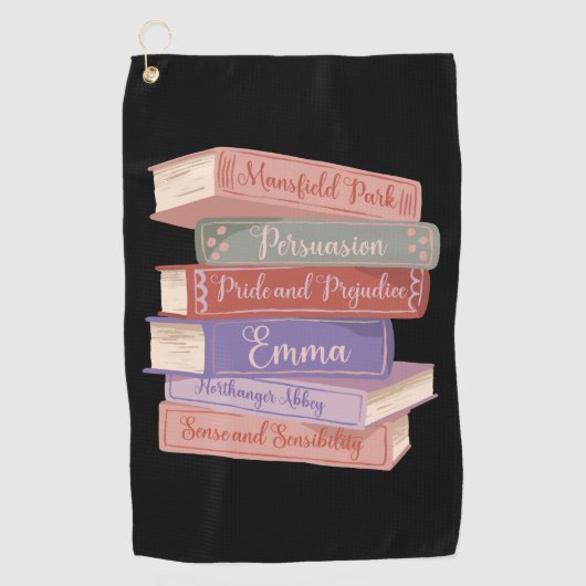 De romans van Jane Austen V Golfhanddoek (Voorkant)