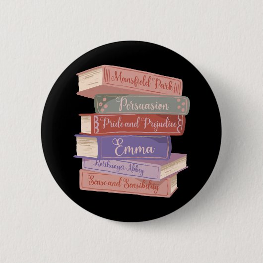 De romans van Jane Austen V Ronde Button 5,7 Cm (Voorkant)