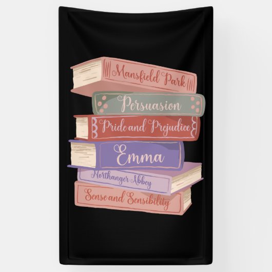 De romans van Jane Austen V Spandoek (Verticaal)
