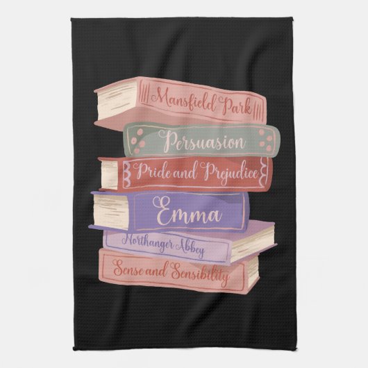 De romans van Jane Austen V Theedoek (Verticaal)